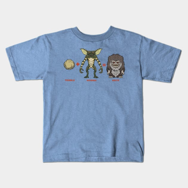 Tribble + Mogwai = Krite Kids T-Shirt by tater7